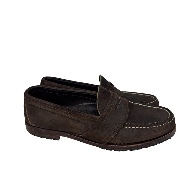 Polo Ralph Lauren Brown Suede Penny Loafers Men’s Size 11 Made in USA Moc Toe main image 5
